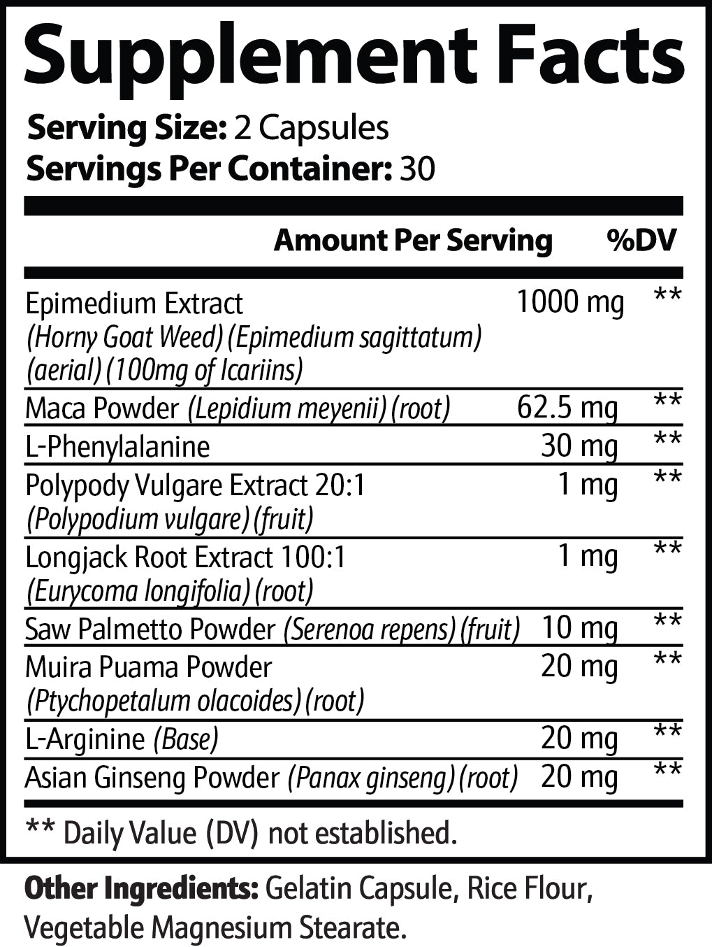 Horny Goat Weed Blend ( adult) by 500Vitamins