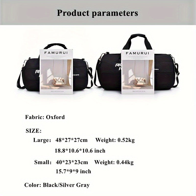 Large Capacity Dry Wet Separation Gym Duffel Bag - Portable and Spacious for Fitness, Multiple Compartments
