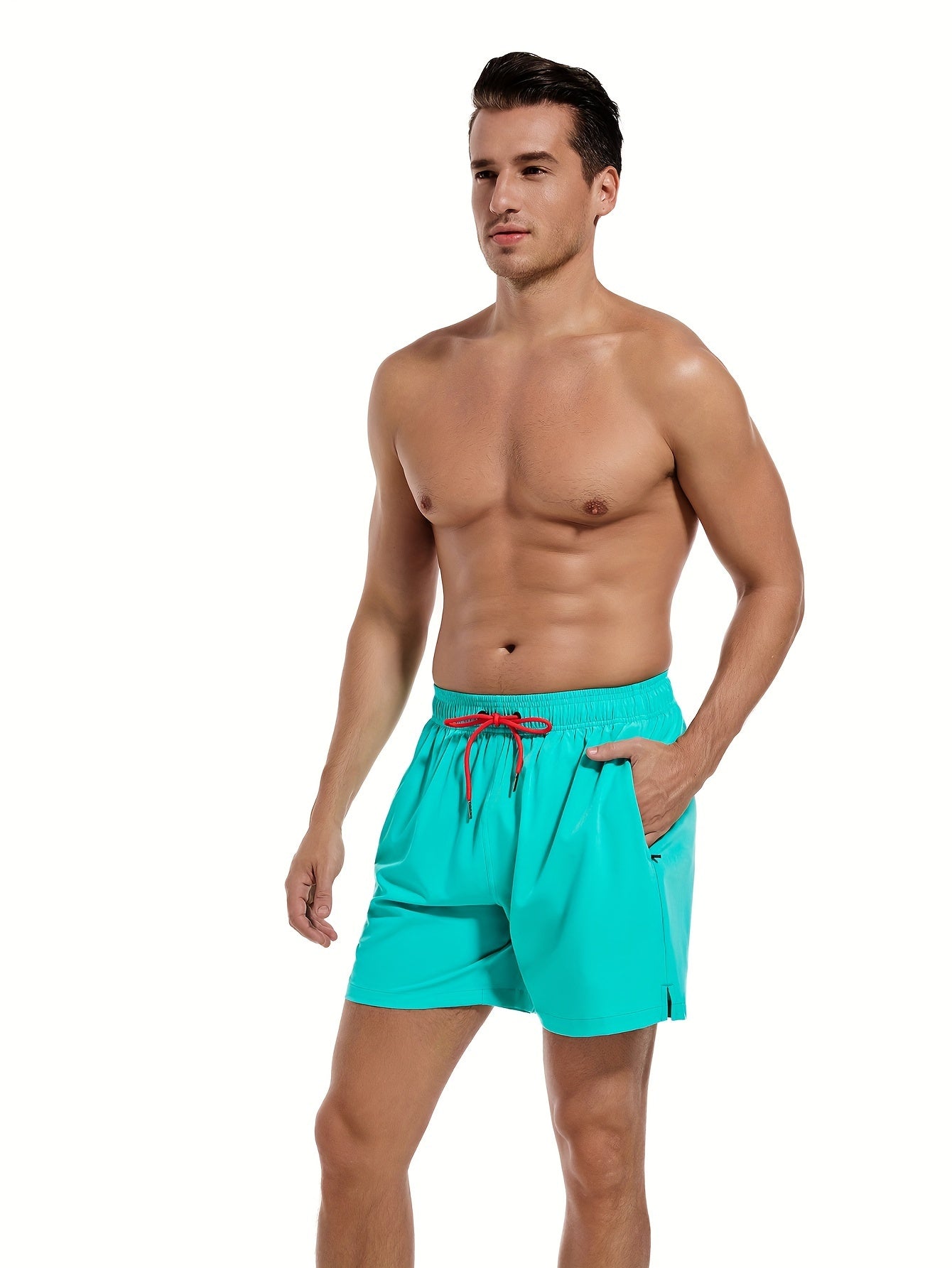 Men's 2 In 1 Quick-drying Sports Shorts With Drawstrings, Casual Trendy Fitness Shorts For Summer Outdoors