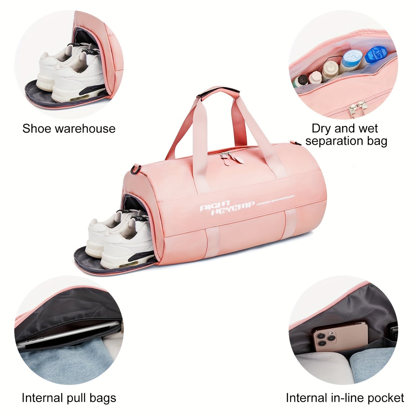Fitness Backpack For Men And Women, Large Capacity, Travel Bag For Gym, Swimming, And Outdoor Activities