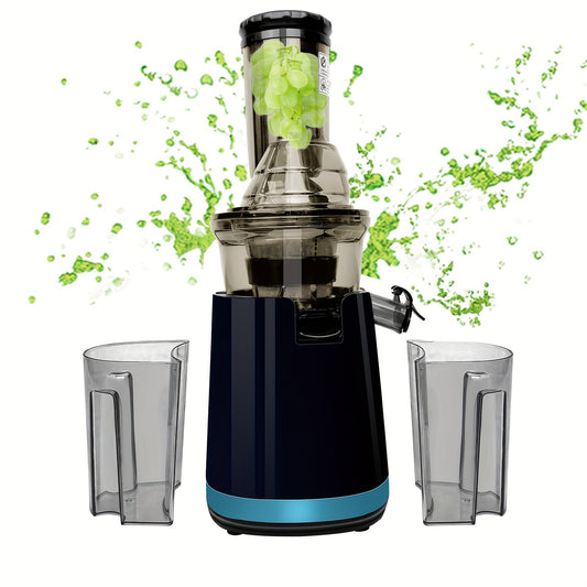 250W Slow Masticating Juicer Machines, Slow Cold Press Juicer Machines Vegetable and Fruit, Reverse Function Easy to Clean with Brush