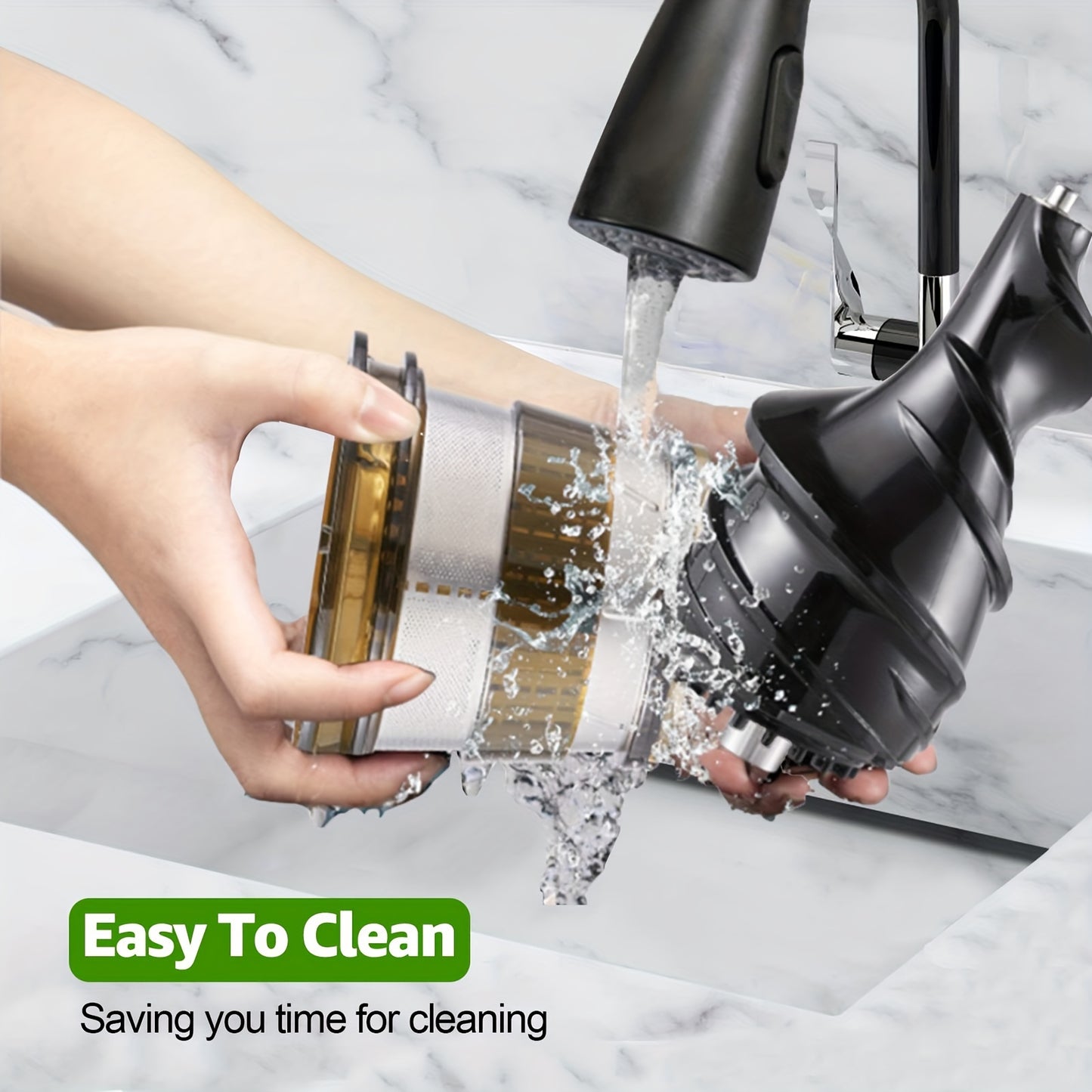 250W Slow Masticating Juicer Machines, Slow Cold Press Juicer Machines Vegetable and Fruit, Reverse Function Easy to Clean with Brush