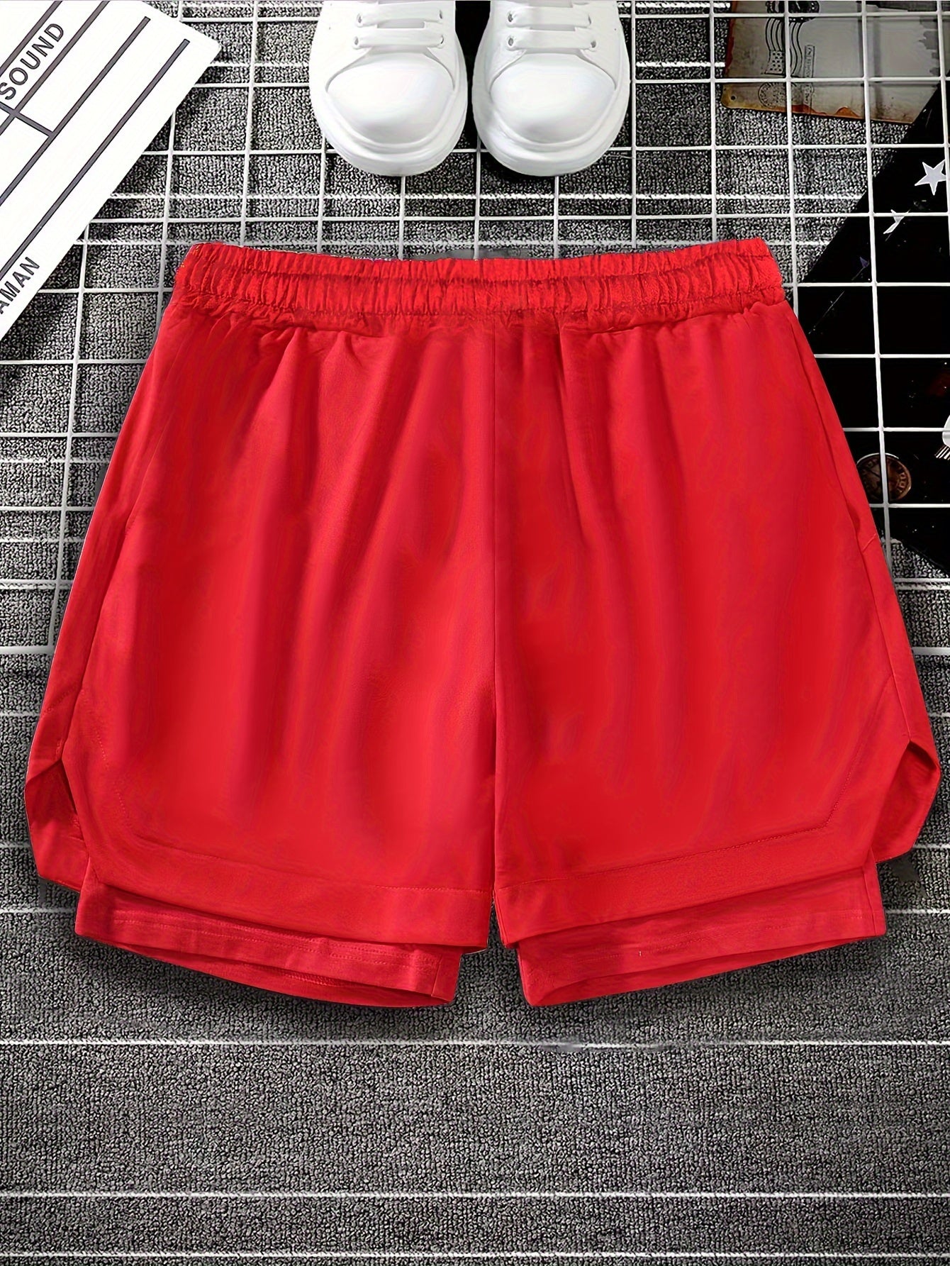 Summer Men's Casual Sports Shorts, 2 Pairs Of Running Shorts,  Sports Shorts With Pockets, Drawstring Shorts