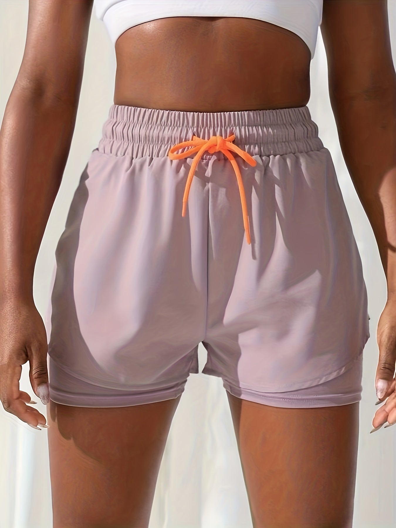 2-in-1 Ultra-Breathable Graphic Sport Shorts - Quick-Dry, Four-Way Stretch, Drawstring Waistband