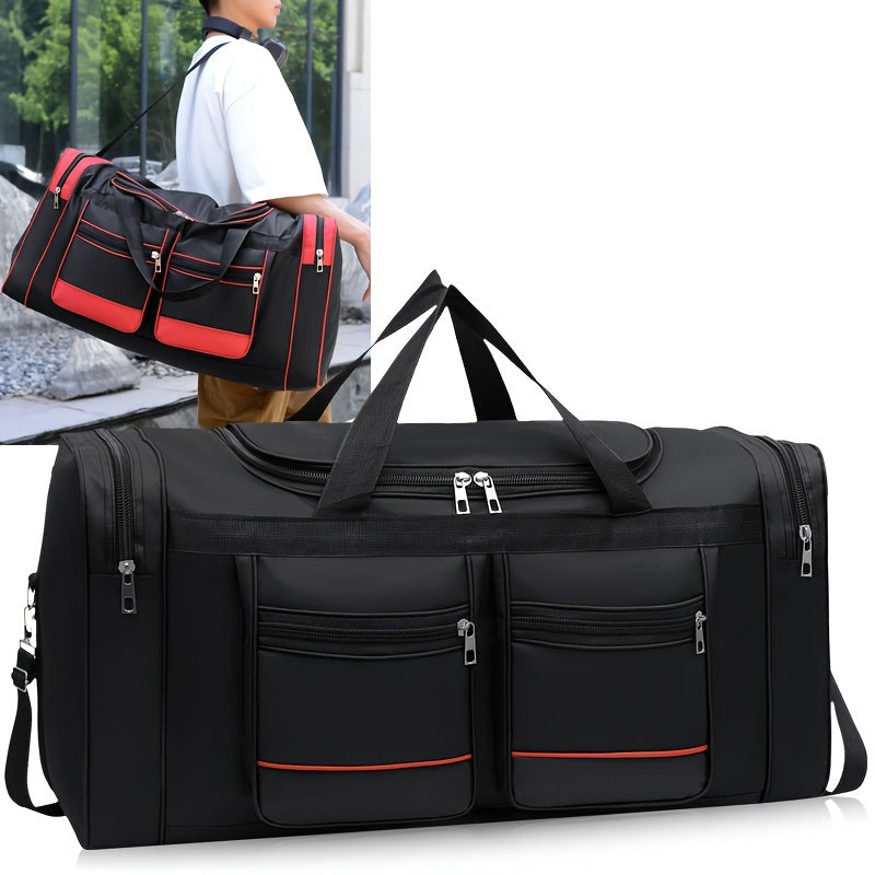 Extra-Large Capacity Travel Duffel Bag - Durable Oxford Fabric, Multi-Pocket Design for Gym, Work & Sports Gear Storage