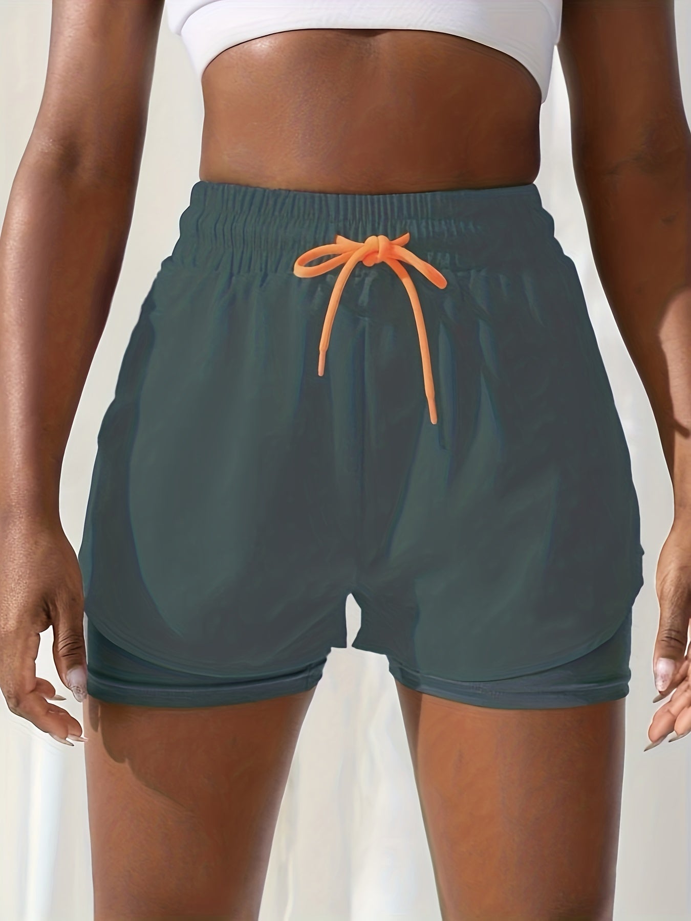 2-in-1 Ultra-Breathable Graphic Sport Shorts - Quick-Dry, Four-Way Stretch, Drawstring Waistband