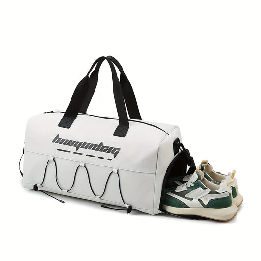 Men's Large Nylon Tote Bag with Dry/Wet Separation - Ideal for Gym, Sports & Travel - Durable, Water-Resistant Handbag